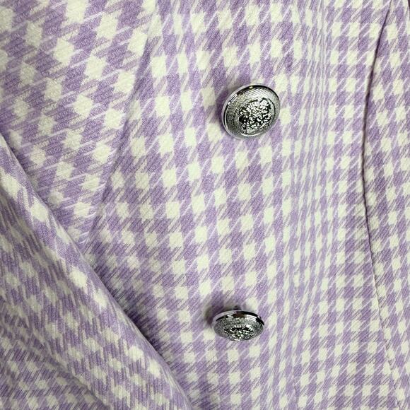 Autres Filles Purple & White Houndstooth Blazer Small - Picture 8 of 9
